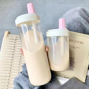 Venta Directa de Fábrica, Vasos Reutilizables para Café de 500 ml y 850 ml, Botella de Plástico para Té de Burbujas, Boba, Leche, con Pajita - Product Image 4