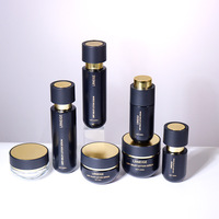 Flacon compte-gouttes en verre cosmétique violet de luxe 120ml 100ml 50ml 30ml, pot en verre 1oz 2oz 4oz pour crème de jour/nuit/contour des yeux