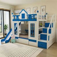 YQ JENMW haute qualité et Durable maternelle lit en bois/lit superposé pour enfants enfants Double lit en bois meubles de chambre ensemble de chambre