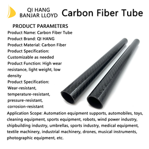Tube en fibre de carbone rond à embout, vente en gros d'usine, tube en fibre de carbone personnalisé, tube en fibre de carbone haute densité, tube en fibre de carbone de grand diamètre - Product Image 2