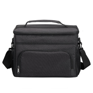 Outdoor Camping Picnic Bag Three Layer Insulated <b>Lunch</b> <b>Box</b> Handheld Ice <b>Pack</b> Black Oxford Cloth Lining Peva Spring 2024 - Product Image 1