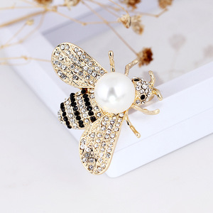 Shirt Pak Accessoires Broches Pinnen Sieraden Parel Diamant Dier Insect Honingbij Strass Broche Kristal Insect Broche Broche - Product Image 4