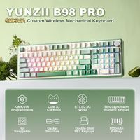 Clavier mécanique sans fil OEM ODM B98 PRO 96, interrupteurs Matcha Green Milk, personnalisation programmable avec pavé numérique et bouton double style