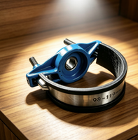 Selle de raccordement en fonte ductile GGG-50 avec bande en acier inoxydable, revêtement FBE, pression PN10/PN16