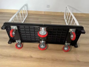 Troli Dorong Baja Berat Enam Roda Model U-Boat, Platform Troli Utilitas, Kapasitas 400kg, Keranjang Belanja Merah - Product Image 5