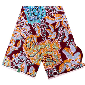 Véritable Motif en <span class=keywords><strong>Tissu</strong></span> Africain Imprimé, Grand Super Coton Ciré Scintillant <span class=keywords><strong>Pagne</strong></span> - Product Image 3