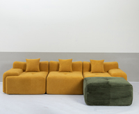 Canapé VANBOW sans assemblage requis, avec ottoman mobile, pour salon et chambre à coucher