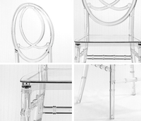 Chaises transparentes empilables Chiavari en acrylique pour événements, les plus vendues, idéales pour mariages, hôtels et banquets