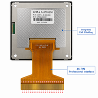 Kapazitives Hochauflösendes 4,480x480 Quadratisches IPS LCD-Modul 3,57mm Ultra-Dünn MIPI 46 PIN Display Industrielle Temperaturanzeige TML