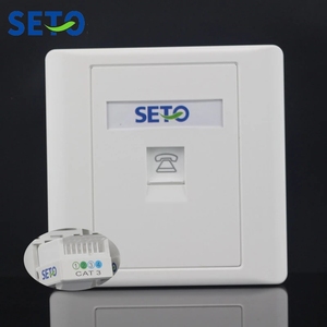 1 Port CAT5e <span class=keywords><strong>RJ45</strong></span> Façade Wallplate Mur LAN Keystones Jack Simple, <span class=keywords><strong>Double</strong></span>, 1 PORT Cat5e Façade - Product Image 3