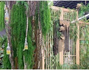 Hotel de fábrica de plástico Faux Fern Vine hojas verdes techo colgante Waterweed plantas persas artificiales para Decoración - Product Image 6