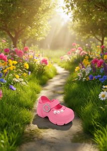 Zoccoli con plateau stile Mary Jane con perle, taglia 18, suola morbida in EVA per donne e ragazze, da indossare in estate - Product Image 2