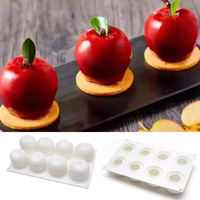 3D Apfel-Mousse Silikon-Kuchenform 291x171x59mm 223g Einfache DIY-Backformen Einweg Nachhaltige Obstkuchen-Dekorationswerkzeuge