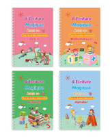 Version française Sank Magic Practicewriting Book School Kids Copybook Reusable Writing groove Practice Notebook with Pen