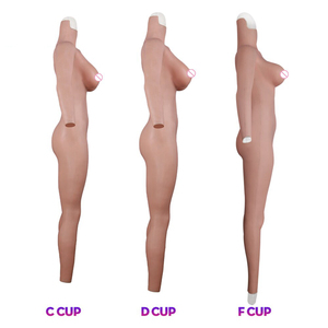Combinaison en silicone E Cup, <span class=keywords><strong>meme</strong></span>, une pièce, sans couture, pour travestis, drag queen, forme de poitrine, faux vagin sans fermeture éclair - Product Image 5
