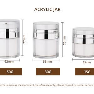 Flacon pompe sans air personnalisé en plastique AS avec bouchon, 30ml, 50ml, 100ml, 120ml, 250ml, pour emballage cosmétique et soins de la peau - Product Image 4