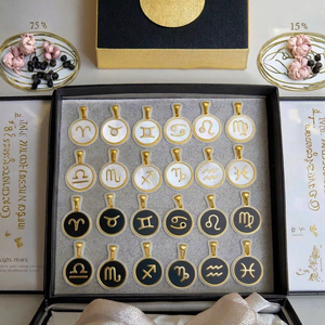 Bán buôn tùy chỉnh 18K vàng mạ thé<span class=keywords><strong>p</strong></span> không gỉ Mặt dây chuyền vòng cổ thời trang 26 chữ cái cho món quà - Product Image 6