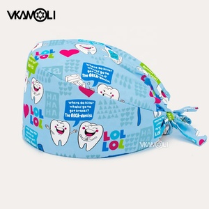 Chapeau chirurgical pour dentiste, pièces, impression dentaire avec boutons, tête <span class=keywords><strong>de</strong></span> soins infirmiers, laboratoire, gommage du laboratoire, chirurgie, boutique d'animaux, chapeau pour salle d'opération pour femmes - Product Image 4
