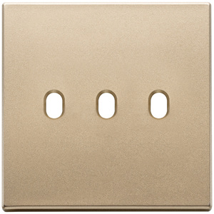 Placca 3Mx3 BS Vintage Oro Satinato 9,5 cm de longueur 1,4 cm de hauteur Accessoire de câblage - Product Image 1