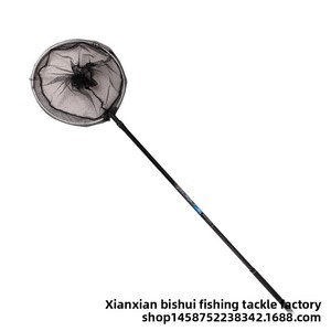 Canne de pêche en carbone légère, rigide, pliable, télescopique, en alliage d'aluminium, tête de filet de compétition, longueur réglable - Product Image 4