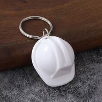 Mini casque de chantier de simulation avec mousqueton métallique, porte-clés, cadeau promotionnel, vente en gros