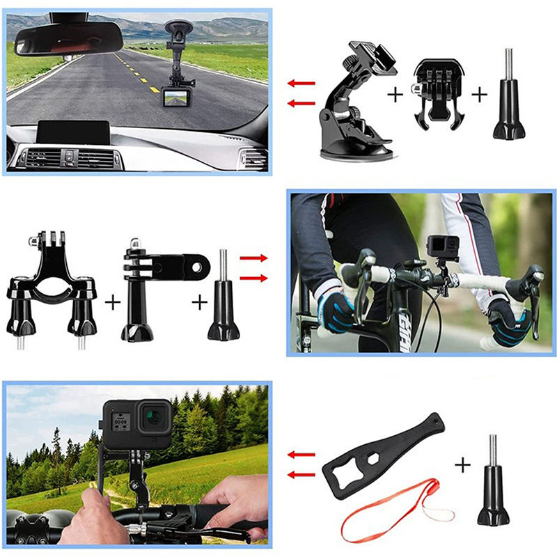 40 in 1 Self Stick Bike Mount Chest Strap Adapter Sports Action Camera Accessory Kit for GoPro 13 12 11 10 9 DJI Insta360 X5