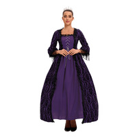 Erwachsene Frau Retro elegante quadratische Kragen Spitze Prinzessin Party Kleid Halloween Court Cosplay Kostüme für mittelalter liche Bühne TV-Film