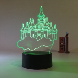 Neue LED benutzer definierte Foto kreative <span class=keywords><strong>3D</strong></span>-Illusion Anime Acryl Tisch Schreibtisch Lampen Basis Kinder Home Decor Nachtlichter - Product Image 5