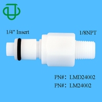 Raccord rapide en plastique sans valve à filetage de tuyau 1/8 NPT 1/4 NPT, insertion mâle, déconnexion rapide, raccords de tuyauterie filetés