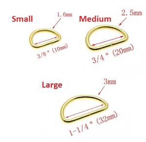 Asst Colours Sizes Metal D Ring Jump Ring Buckle <b>Webbing</b> Strap Bags Leather K - Product Image 3