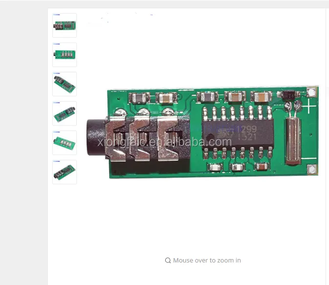 1.8V-3.6V MCU โมดูลรับสัญญาณวิทยุสเตอริโอ70-108MHz GS1299ไมโครคอนโทรลเลอร์