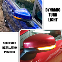 2Pcs Indicateur Dynamique Clignotant Clignotant LED Aile Latérale Rétroviseur Clignotant pour Ford Fiesta ST Line MK8 2018 2019