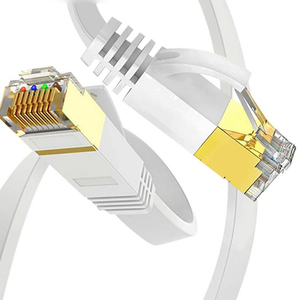 MT-5673 8P8C Cat6 Rj45 32AWG Bare Ethernet <strong>Patch</strong> Cord 4 Pair UTP Network <strong>Cable</strong> White Black PVC Jacket Flat Lan <strong>Cable</strong> - Product Image 3