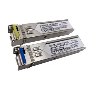 โมดูลออปติคัล 5g Sfp 1.25G ตัวรับส่งสัญญาณแสง Dulplex 1310nm 20km LC