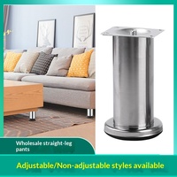 Pieds de canapé et de lit en fer, style luxe léger et minimaliste, quincaillerie de support pour étagère à chaussures et armoire - Tube droit électroplaqué