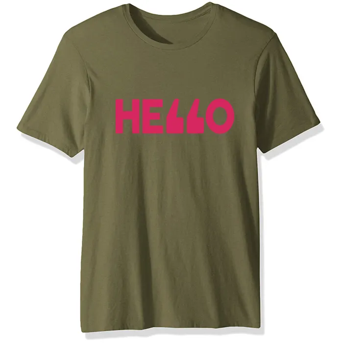 Camiseta hello 2020 de Algodón 100% con logotipo personalizado, ropa de moda, camiseta de manga corta, camisetas de algodón de Bambú