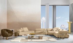 Lounge Fancy Juegos de sala de estar seccionales Sofá de dos plazas Tela Moderno Precio bajo Sofá largo Muebles para el hogar - Product Image 5