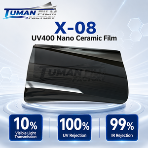 Film teinté céramique nano Tuman anti-UV400 à haute réjection de chaleur pour vitres automobiles, anti-éblouissement, en rouleau, approvisionnement en gros pour usine - Product Image 1