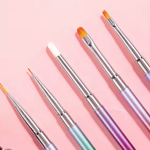 Stylo à double embout 5 en 1 pour nail art, avec pinceau en silicone, pointe fine et outil de dessin au gel pour détails - Product Image 6
