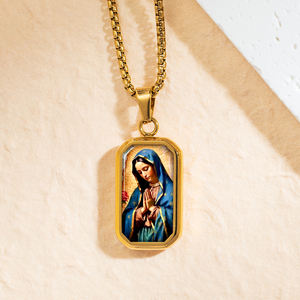 GIVELUCK восемь сокровищ кулон религиозное ювелирное изображение "наша Леди Гуадалупе" индивидуальный узор для оптовой продажи - Product Image 1