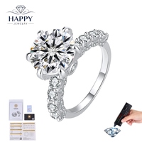 Bague de fiançailles pour femme en argent sterling 925 certifié GRA, légèrement luxueuse, avec diamant moissanite coloré VVS 2/3/5 carats