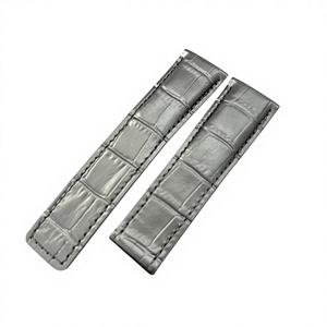 Bracelet de montre sport de luxe en cuir de vachette noir mat OEM multi-tailles, largeur de bande 24 mm pour Carrera - Product Image 1