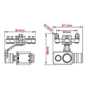 Tarot TL3T21 Caméra thermique et visible à 3 axes avec nacelle stabilisée 640 pour inspection électrique et lutte contre les incendies à l'échelle 1:5 - Product Image 6