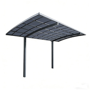 Abri de voiture en <span class=keywords><strong>aluminium</strong></span> à toit polycarbonate pour villa, abri de stationnement individuel pour voiture, imperméable et anti-UV - Product Image 2