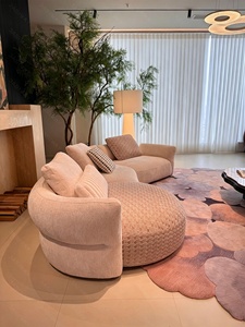 Nouveau modèle 2026 – Canapé modulaire sectionnel avec chaise longue d'angle, ton crème français, en forme de L, minimalisme italien, structure en bois massif - Product Image 3