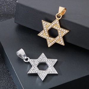 Mới nhất ngôi sao của <span class=keywords><strong>David</strong></span> Iced ra sáng bóng Zircon Mặt dây chuyền không thấm nước hình lục giác <span class=keywords><strong>Solomon</strong></span> hip hop vài vòng cổ - Product Image 5