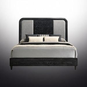 Cama Queen Contemporánea Tapizada con Cabecero Arqueado, Chapa de Madera de Fresno, Diseño Desmontable, Capacidad de 800 LBS - Product Image 6