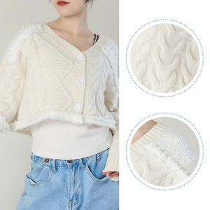 High Quality Cute <b>Cardigan</b> for Women Knit <b>Coat</b> Short Fashion Sweater Women Wool <b>Cardigan</b> - Product Image 5