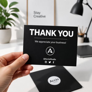 Custom Kraft Thank You Cards Embossed Hot Foil <b>Printed</b> <b>Paper</b> Gift Cards for Wedding Welcome Party Giveaways - Product Image 5