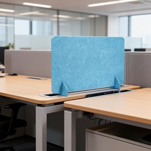 Paravent de bureau acoustique moderne, panneau d'intimité indépendant, feutre polyester <span class=keywords><strong>écologique</strong></span>, réducteur de bruit - Product Image 2